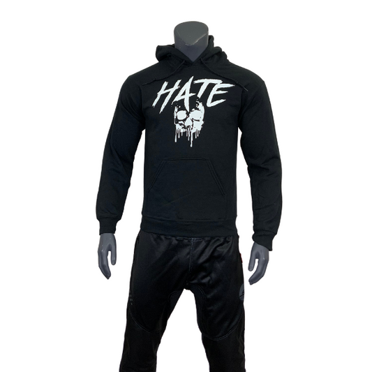 HATE Skull Drip Black/White Hoodie