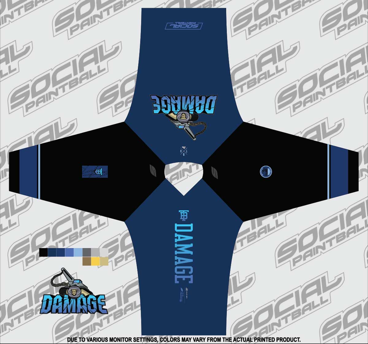 Tampa Bay Damage SMPL Jersey, LE Original Training Blue Black