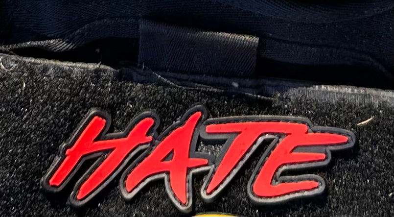 HATE - Rubber Velcro Patch