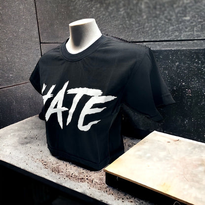 HATE Crop Top - Black/White