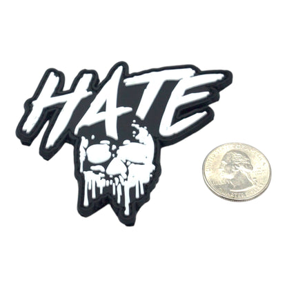 HATE SKULL DRIP - Rubber Velcro Patch