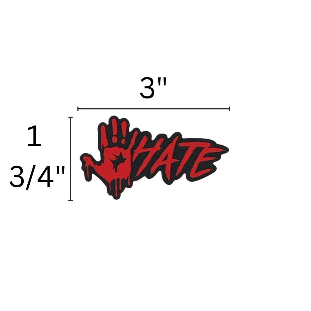 RED HAND HATE Sticker Cut-out – Wear Hate
